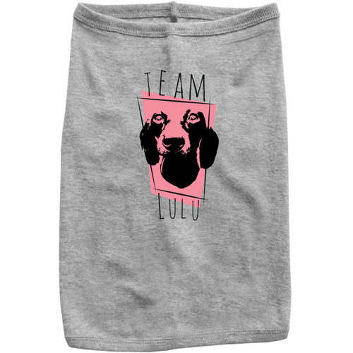Team LuLu Doggie Tee, a Heather Grey Doggie Tee