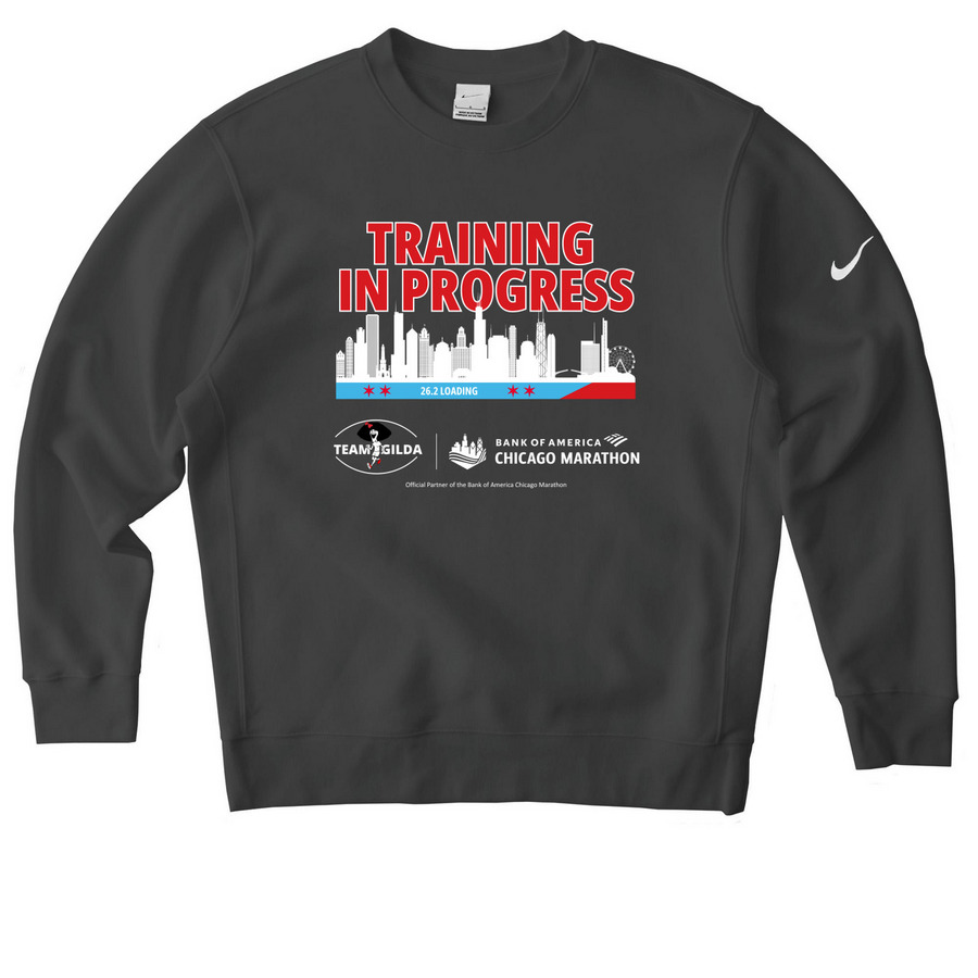 Team Gilda: Training in Progress, a Anthracite Nike Club Fleece Crewneck Sweatshirt