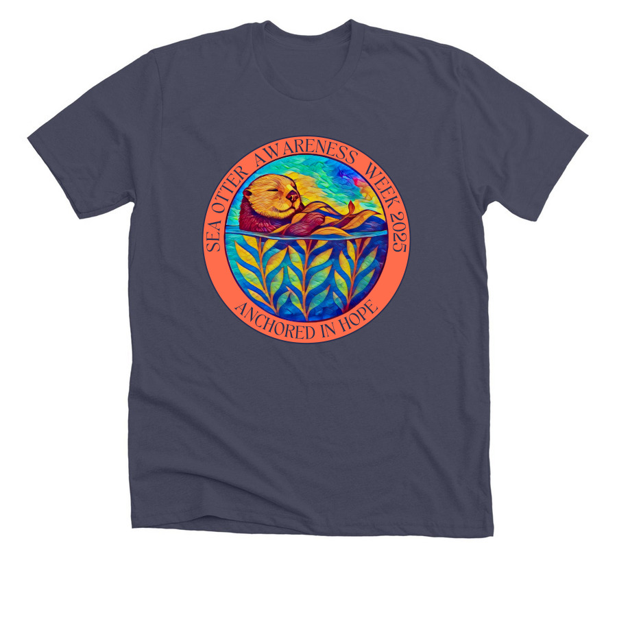 Sea Otter Awareness Week 2025, a Heather Midnight Navy Premium Unisex Tee