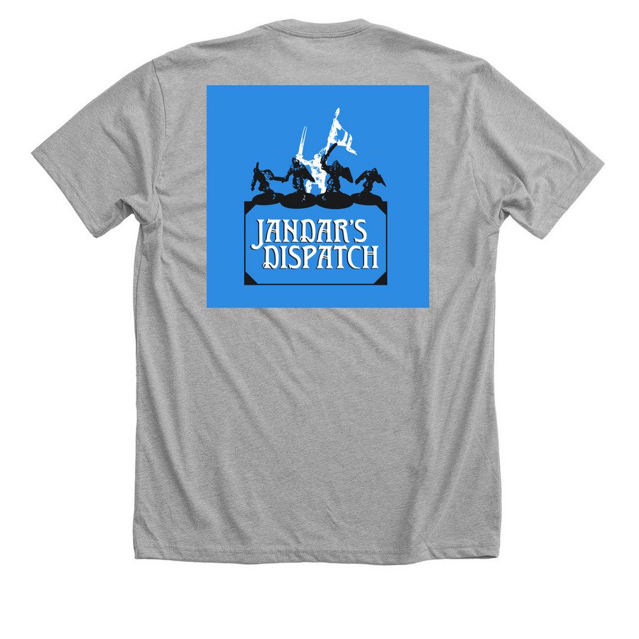 Jandar's Dispatch Apparel, a Athletic Heather Premium Unisex Tee (back-view)