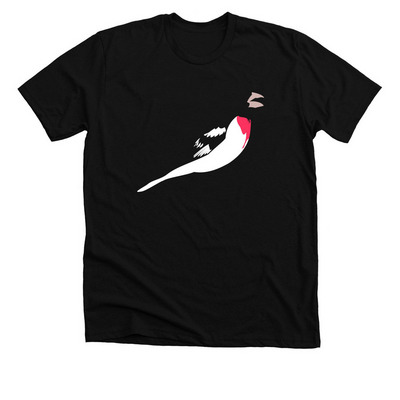 Rose-breasted grosbeak, a Solid Black Blend Premium Unisex Tee