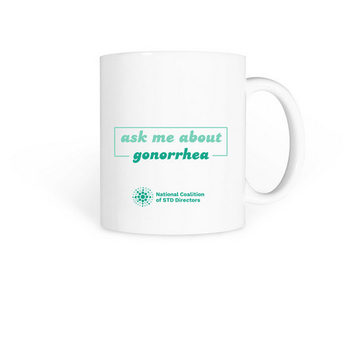 Ask Me Mug (Gonorrhea), a White Coffee Mug