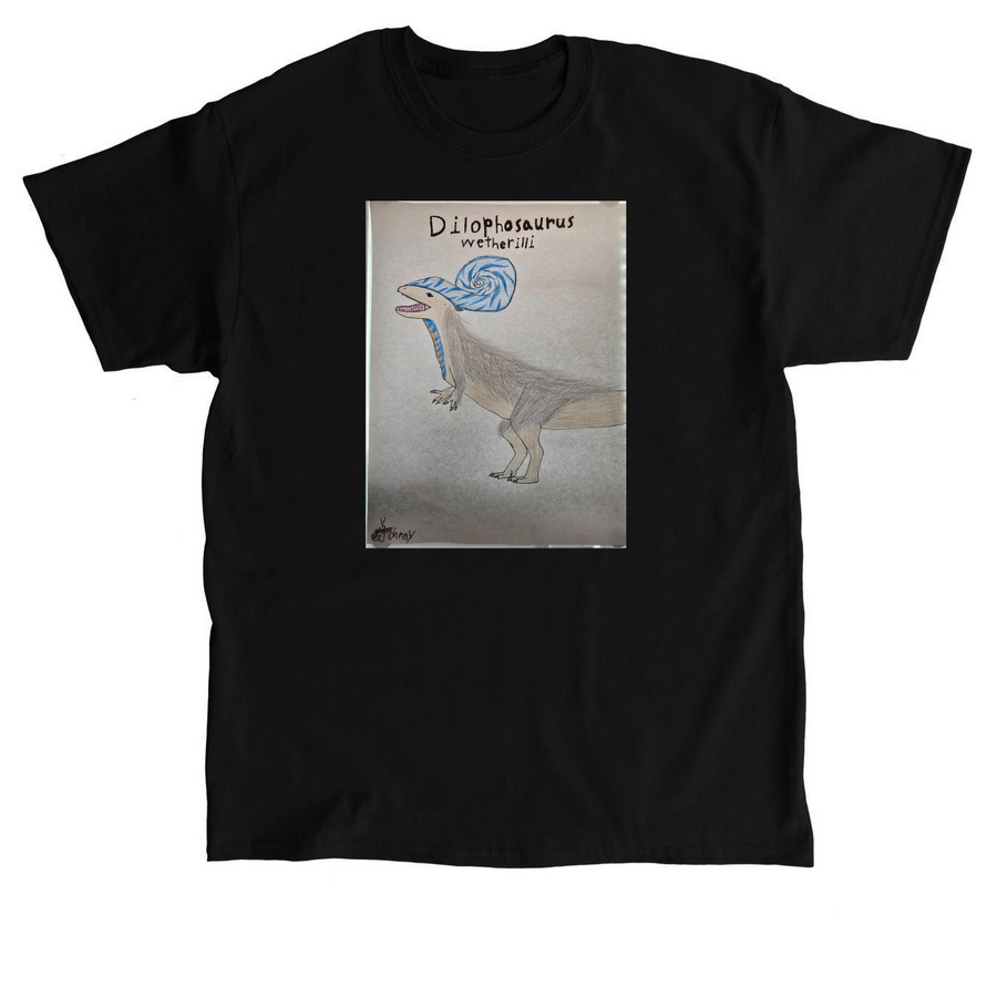 Dilophosaurus Wetherilli, a Black Classic Unisex Tee