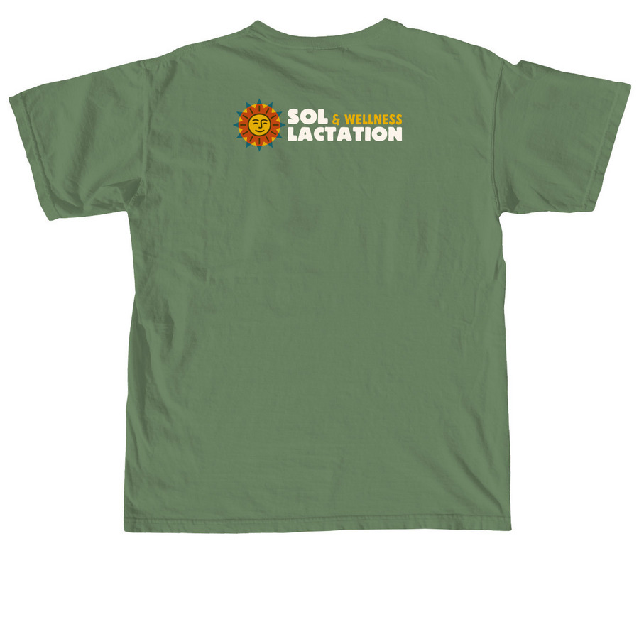 Sol Woman (Cream), a Hemp Comfort Colors Unisex Tee (back-view)