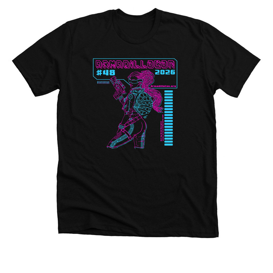 ArmadilloCon #48, a Solid Black Blend Premium Unisex Tee