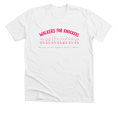Walkers For Knockers, a Solid White Blend Premium Unisex Tee