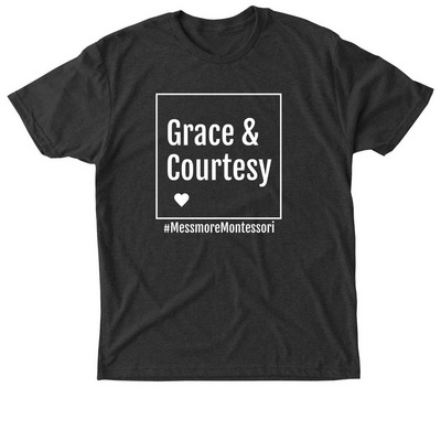 Grace & Courtesy, a Vintage Black Triblend Unisex Tee