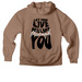 Let Him Live His Life Through You, a Vintage Brown Premium Heavyweight Pullover Hoodie (back-view)