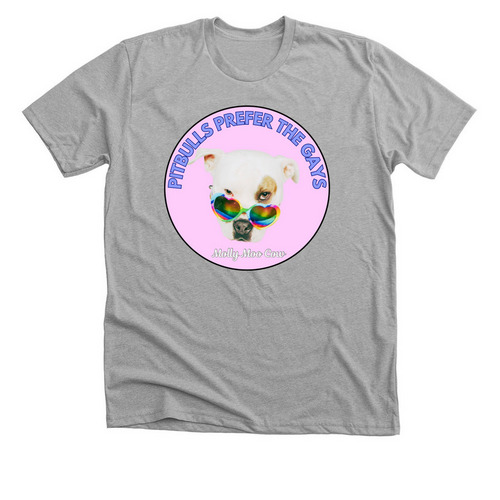 PITBULLS PREFER THE GAYS, a Athletic Heather Premium Unisex Tee