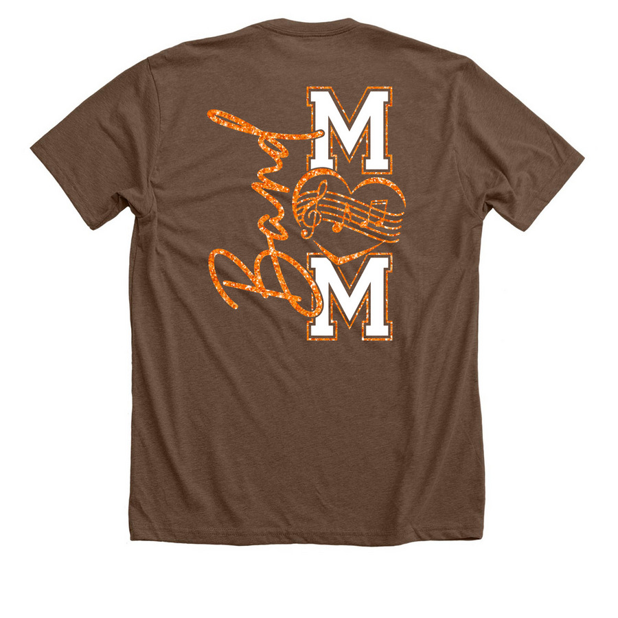 Grissom Band Mom, a Heather Brown Premium Unisex Tee (back-view)