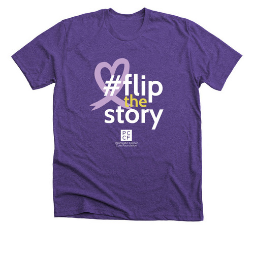 #flipthestory, a Heather Team Purple Premium Unisex Tee