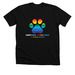 Happier Together PRIDE Paw (Dark), a Solid Black Blend Premium Unisex Tee
