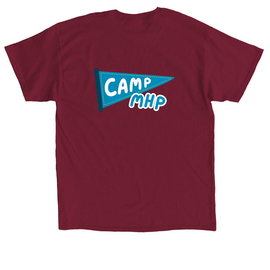 Camp MHP Shirt, a Cardinal Red Classic Unisex Tee (back-view)