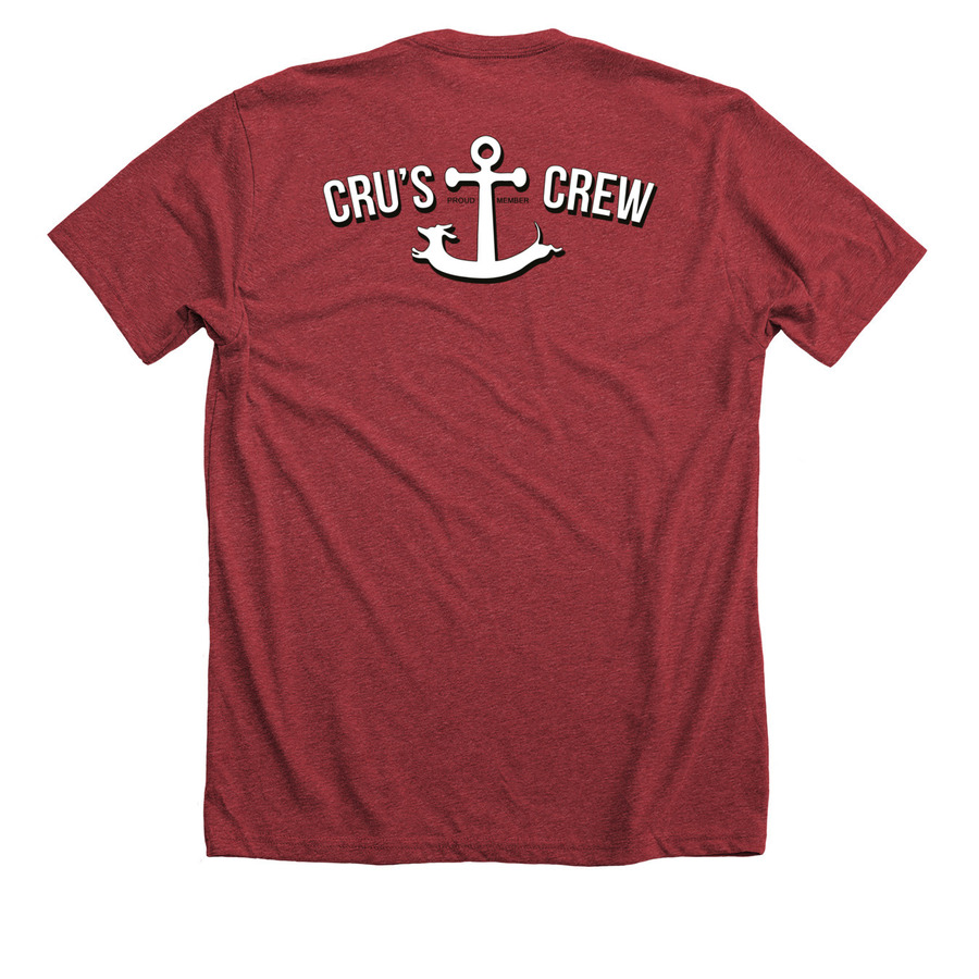 Crusoe is My Spirit Wiener, a Heather Canvas Red Premium Unisex Tee (back-view)