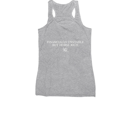 Financially Unstable But Horse Rich, a Athletic Heather Women's Racerback