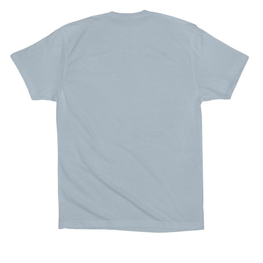 At My Table, a Light Blue Premium Cotton Tee (back-view)