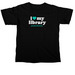 I Love My Library - Aqua, a Black Comfort Colors Unisex Tee