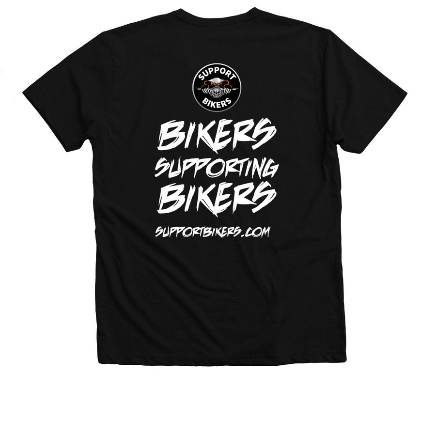 Gas-Clutch-Shift-Brake, a Solid Black Blend Premium V-Neck Tee (back-view)
