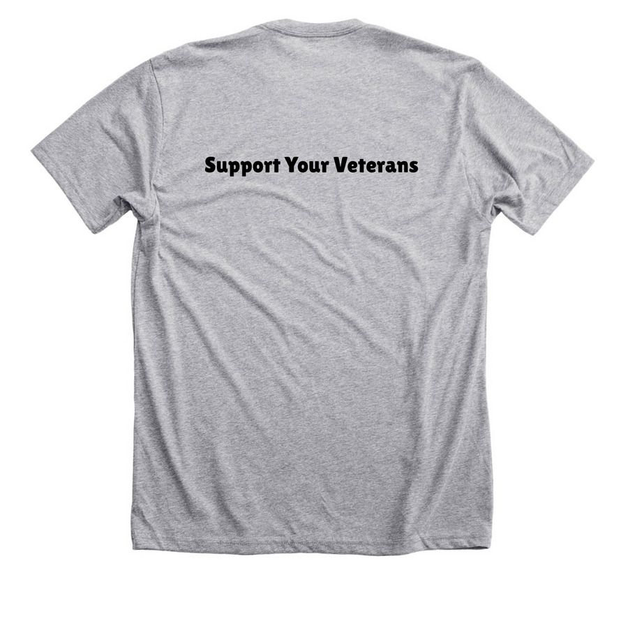 K9s for Warriors, a Athletic Heather Premium Unisex Tee (back-view)