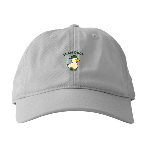 Team Duck Hat, a Dolphin Printed Eco Baseball Cap