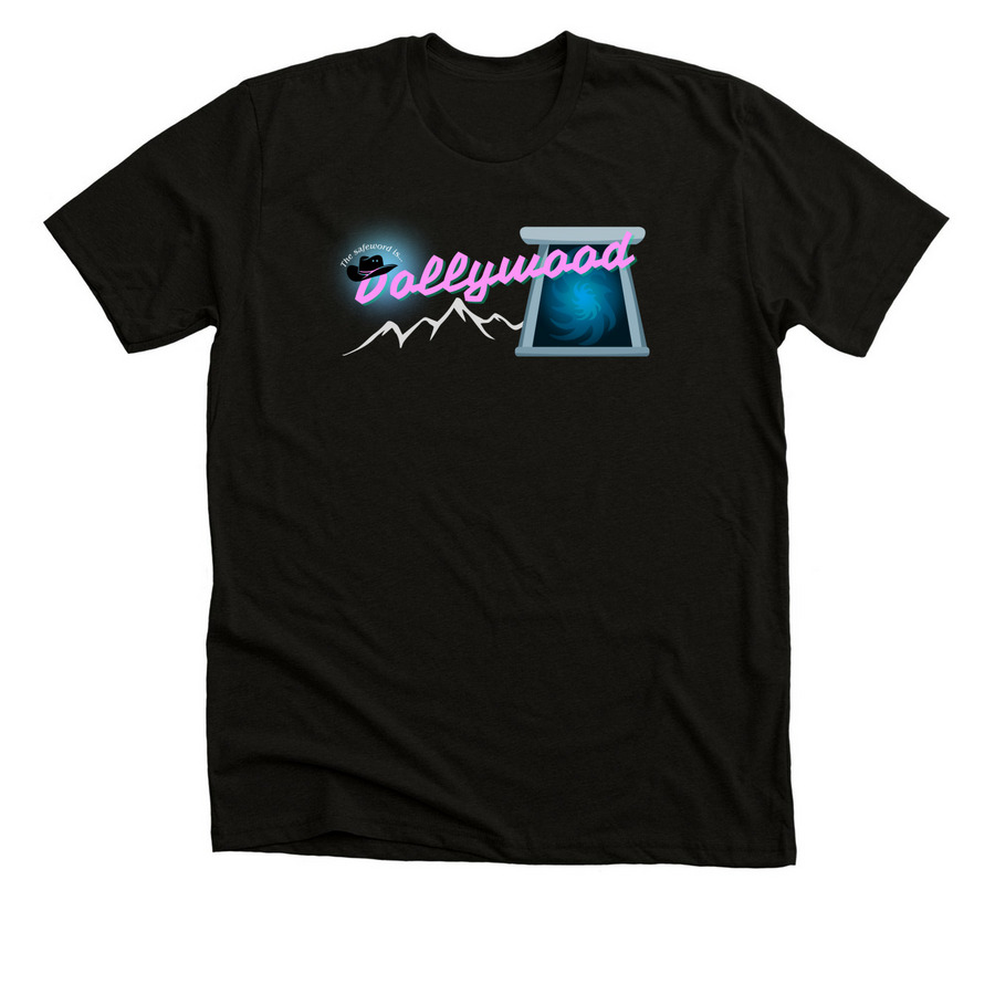 Dollywood Safe Word, a Solid Black Blend Premium Unisex Tee