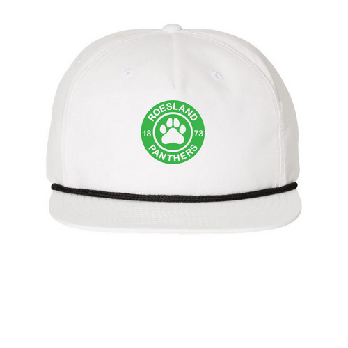 Classic Roesland Hats, a White/ Black Printed Umpqua Snapback Cap