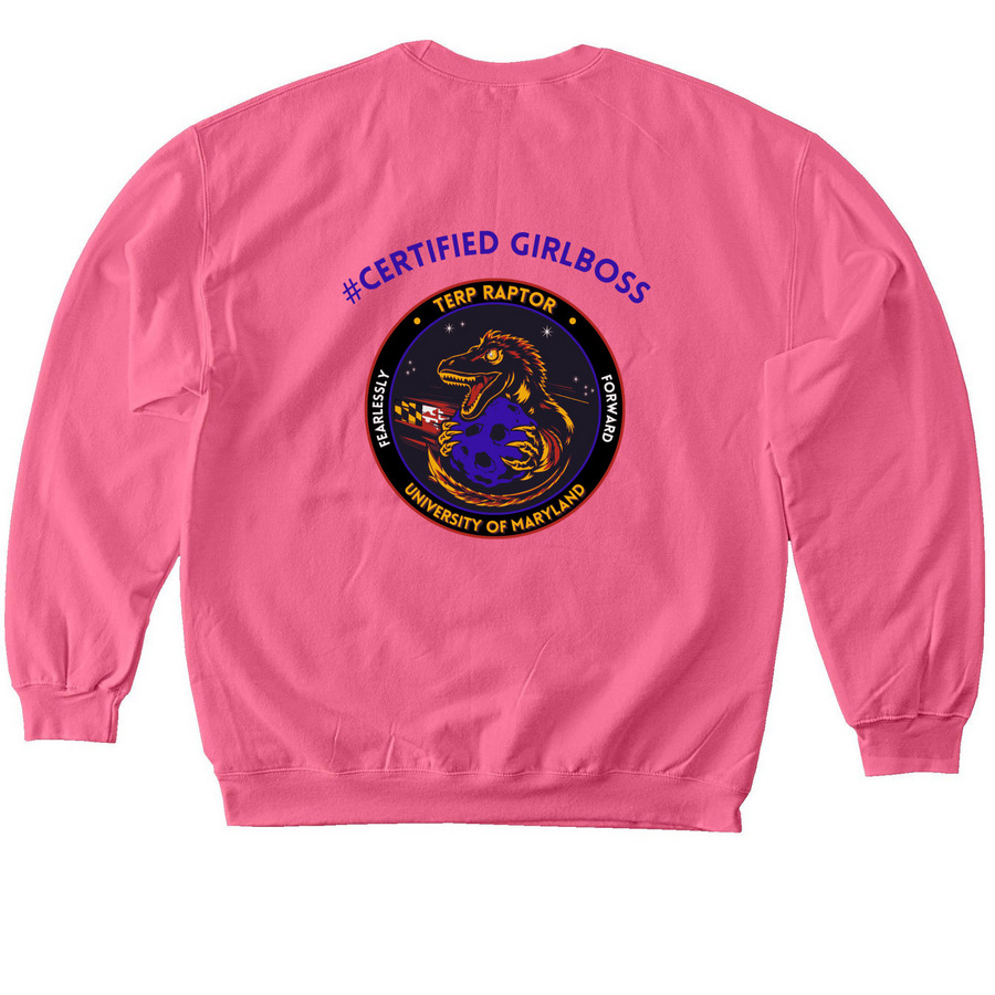 Steminist Sweatshirt, a Pink Lemonade Softstyle Crewneck Sweatshirt (back-view)