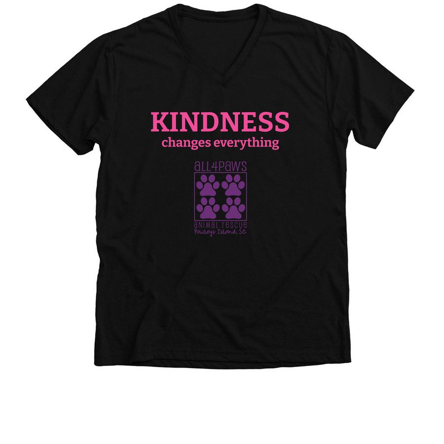 Kindness changes everything, a Solid Black Blend Premium V-Neck Tee