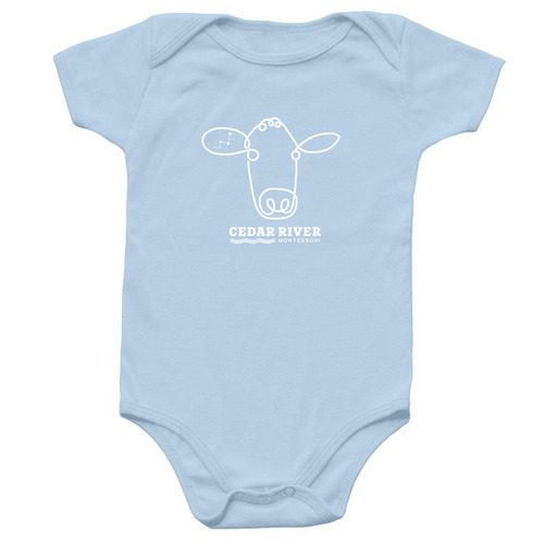 Infant, a Light Blue Infant Onesie