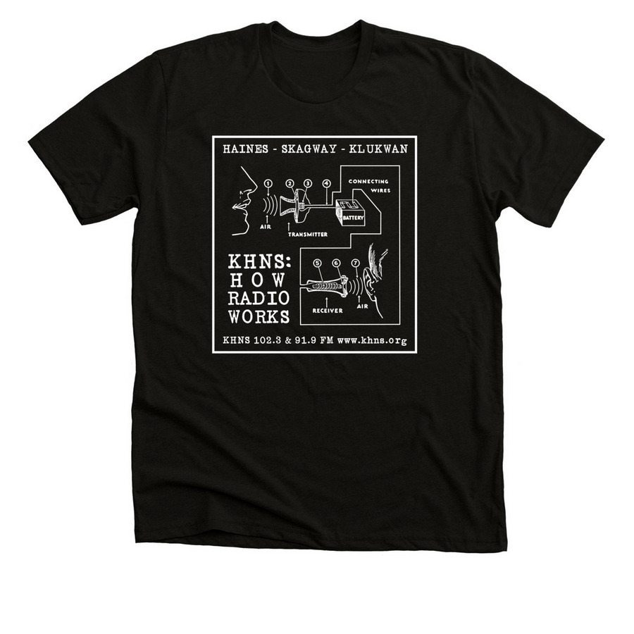 How Radio Works, a Solid Black Blend Premium Unisex Tee