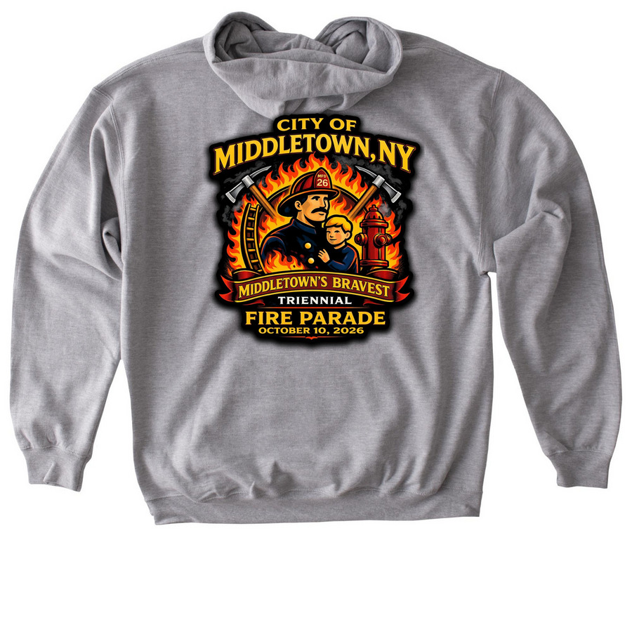 City of Middletown F.D. Parade Shop, a Sport Grey Gildan Softstyle Pullover Hoodie (back-view)