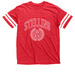 Stelling Emblem in White, a Vintage Red / White Football Jersey Tee