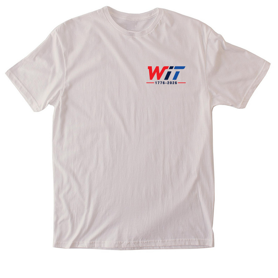 WIT RED WIT BLUE, a Ice Grey Softstyle Cotton Tee