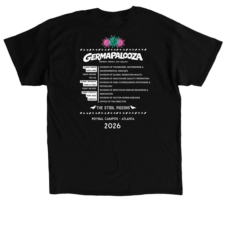2026 GERMAPALOOZA TOPS, a Black Classic Unisex Tee (back-view)