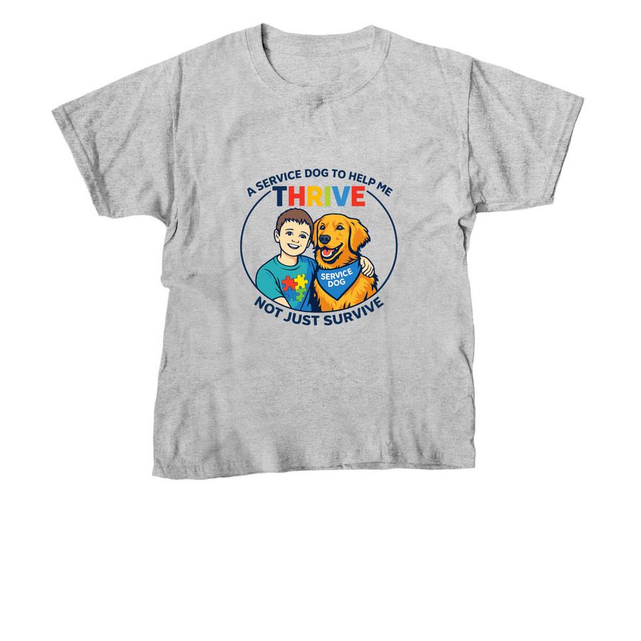 Help Keep Connor Safe with a Service Dog, a Sport Grey Youth Unisex Tee