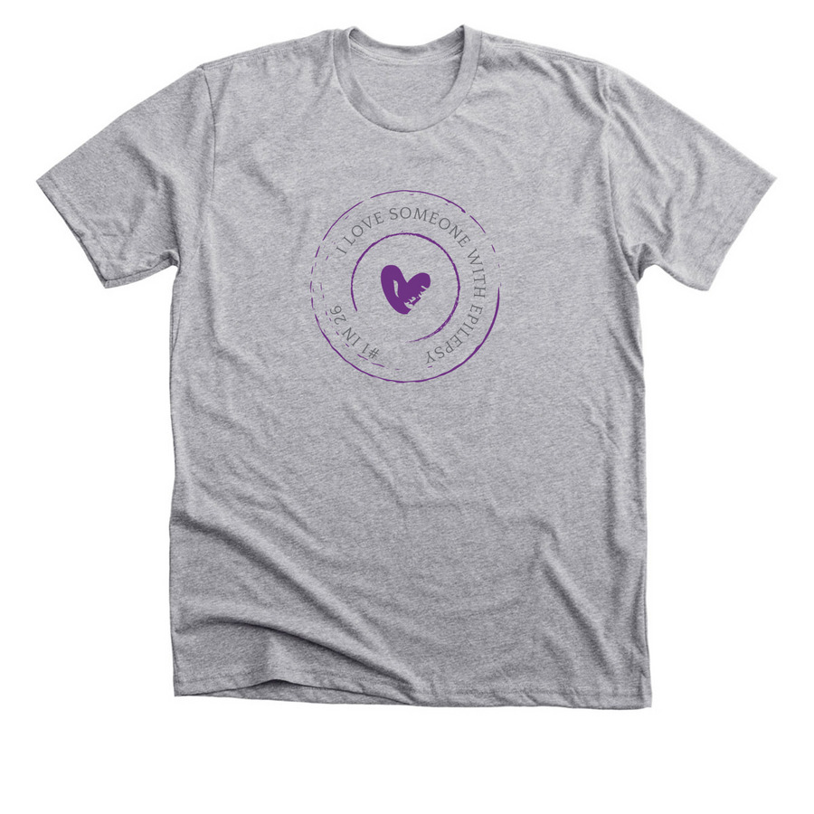 I Love Someone with Epilepsy, a Athletic Heather Premium Unisex Tee