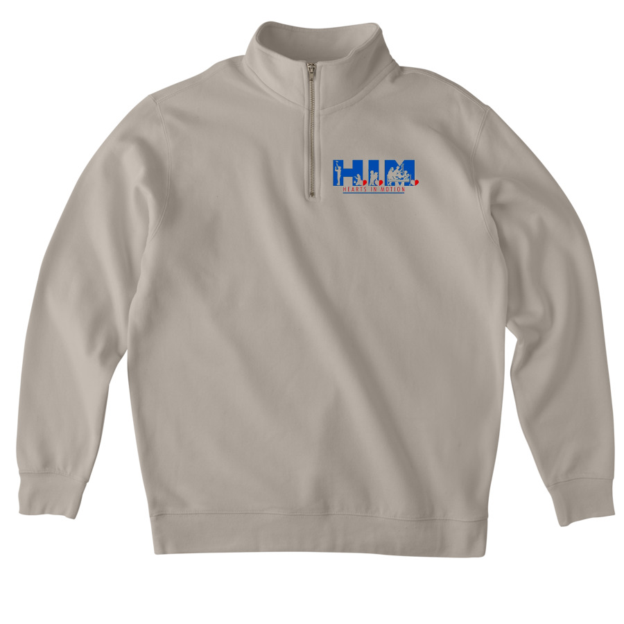Hearts In Motion Quarter Zip Pullover, a Cement Midweight Quarter Zip Pullover