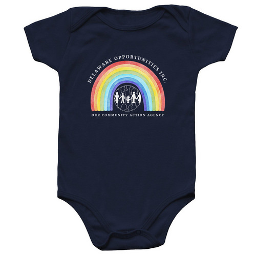 Infant-DO Rainbow, a Navy Infant Onesie