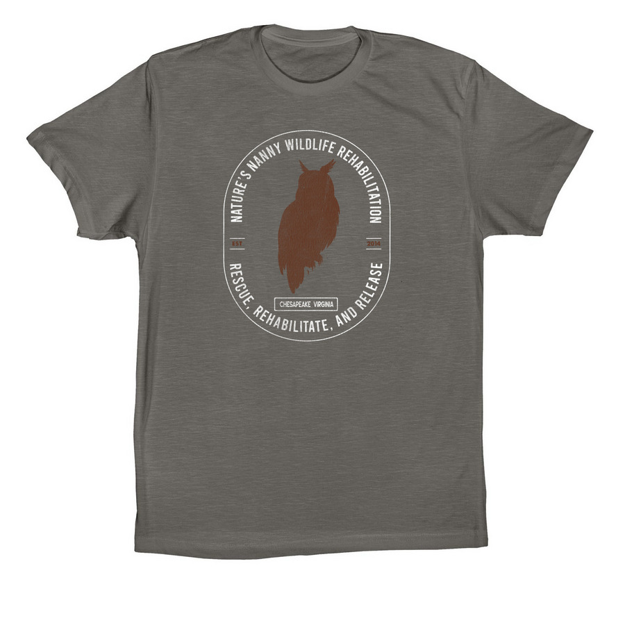 Nature's Nanny Great Horned Owl Logo Shirt, a Storm Premium Cotton Tee