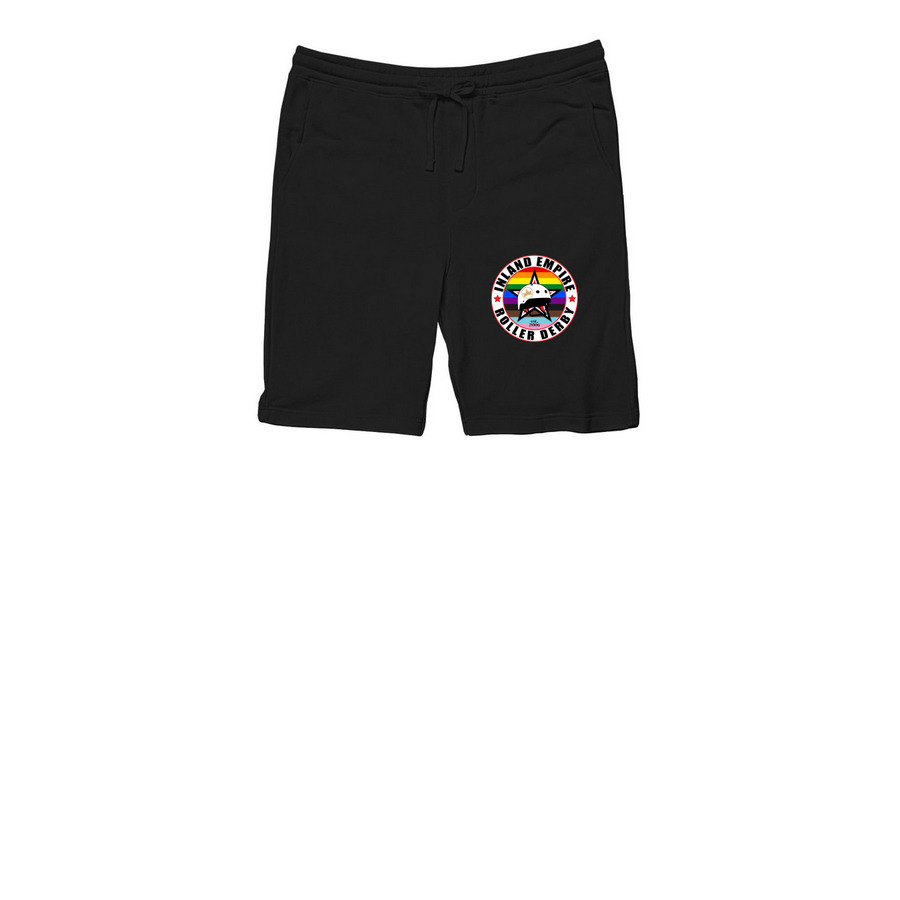 IE Roller Derby Pride Shorts, a Black Midweight Fleece Shorts