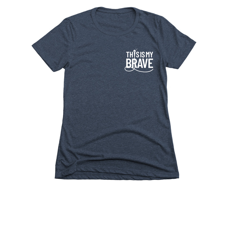 Storytelling Saves Lives Merch, a Midnight Navy Women's Slim Fit Tee