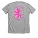 Breast Cancer Awareness, a Athletic Heather Premium Unisex Tee (back-view)
