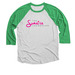 TSF Signature Style, a Envy and Heather White 3/4 Sleeve Baseball Tee