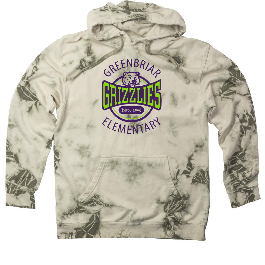 Greenbriar Winter Wear, a Olive Tie Dyed Pullover Hoodie