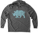 Save the Rhinos!, a Aluminum Grey Allmade Eco Triblend Hoodie Tee