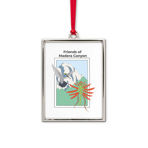 Friends of Madera Canyon, a White Silver Portrait Frame Ornament