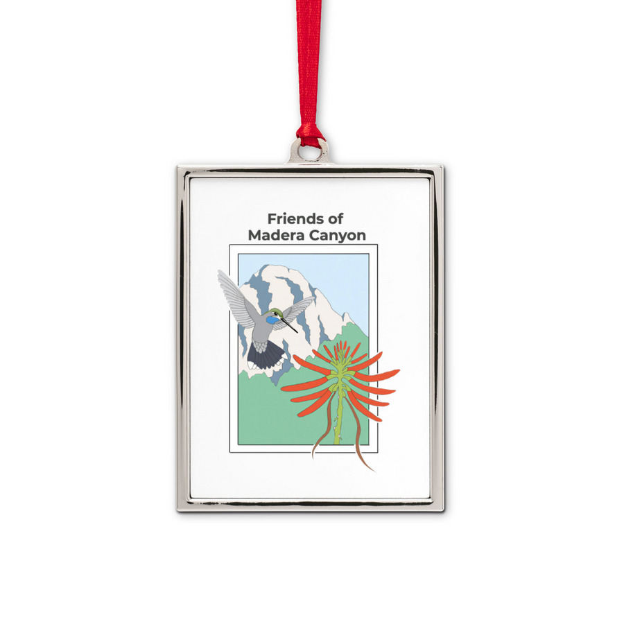 Friends of Madera Canyon, a White Silver Portrait Frame Ornament