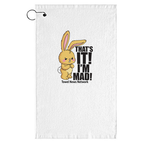 Towel News Golf Towel, a White Golf Towel