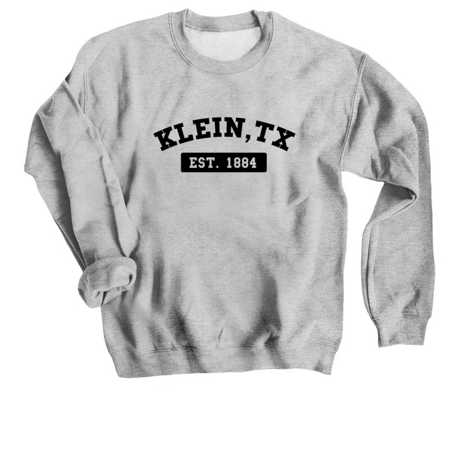 Klein, TX Black Logo - Crewneck Sweatshirt, a Sport Grey Crewneck Sweatshirt