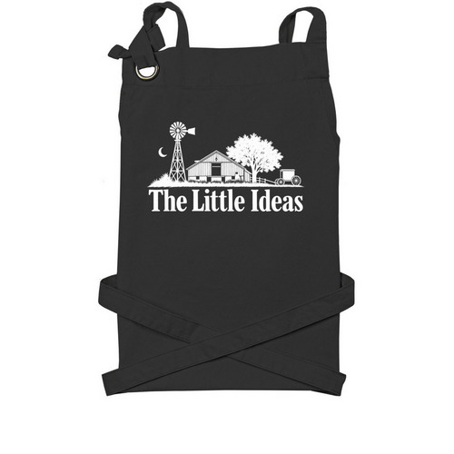 The Little Ideas Farm - Aprons, a Black Cotton Canvas Pocket Apron